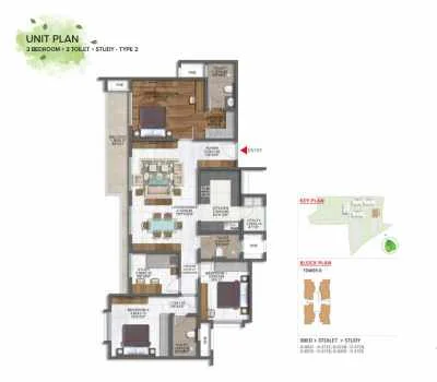 3 BHK Unit Plans